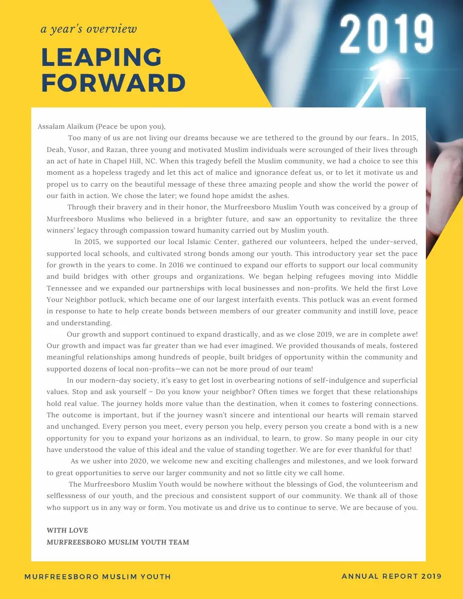Page 2 of the 2019 annual report
